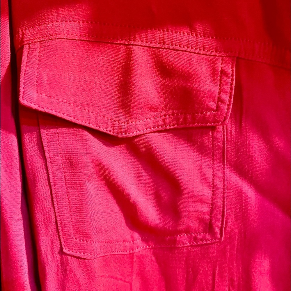NWT Tendency All Silk Hot Pink Blouse M Barbiecore Fuchsia Lux Dopamine Dressing - Picture 7 of 12